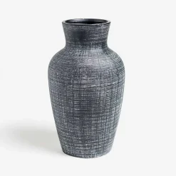 Hot Kirklands Home Textured Stoneware Vase, 13 in. Black