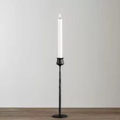 Discount Kirklands Home Textured Taper Candle Holder, 12 in. Black