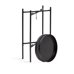 Kirklands Home 2-Tier Foldable Cienna Accent Table Black