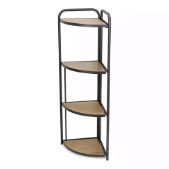 Outlet Kirklands Home Black 4-Tier Foldable Corner Shelf