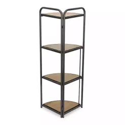 Outlet Kirklands Home Black 4-Tier Foldable Corner Shelf