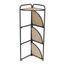Outlet Kirklands Home Black 4-Tier Foldable Corner Shelf