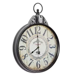 Online Kirklands Home Black Vintage Pocket Watch Wall Clock