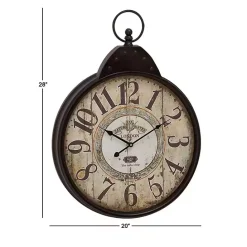 Online Kirklands Home Black Vintage Pocket Watch Wall Clock