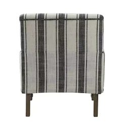 Best Kirklands Home Black White Stripe Upholstered Accent Chair