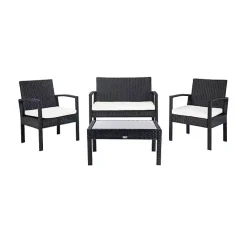 Clearance Kirklands Home Black Wicker Frame 4-pc. Outdoor Living Set