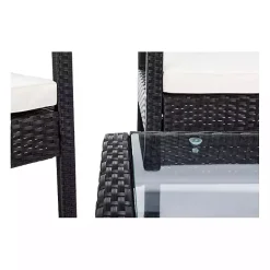 Clearance Kirklands Home Black Wicker Frame 4-pc. Outdoor Living Set