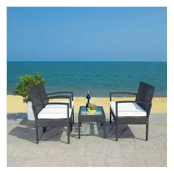Clearance Kirklands Home Black Wicker Frame 4-pc. Outdoor Living Set