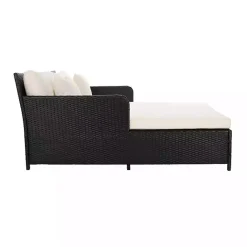 Hot Kirklands Home Black Wicker Outdoor Daybed