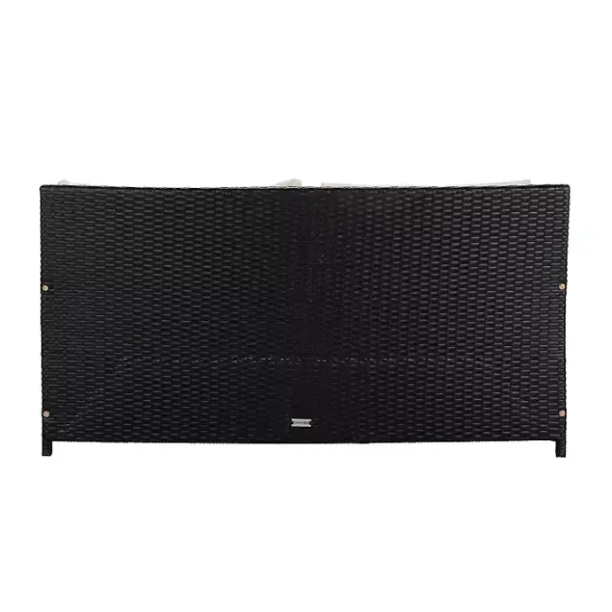 Hot Kirklands Home Black Wicker Outdoor Daybed