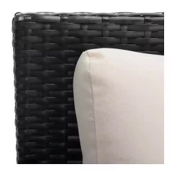 Hot Kirklands Home Black Wicker Outdoor Daybed