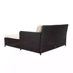 Hot Kirklands Home Black Wicker Outdoor Daybed
