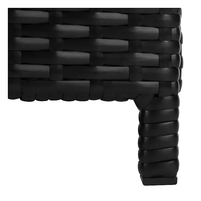 Hot Kirklands Home Black Wicker Outdoor Daybed