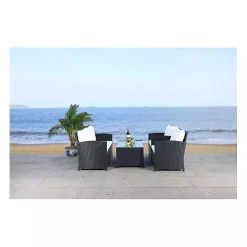 Discount Kirklands Home Black Wicker 4-pc. Deluxe Outdoor Living Set