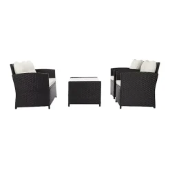 Discount Kirklands Home Black Wicker 4-pc. Deluxe Outdoor Living Set
