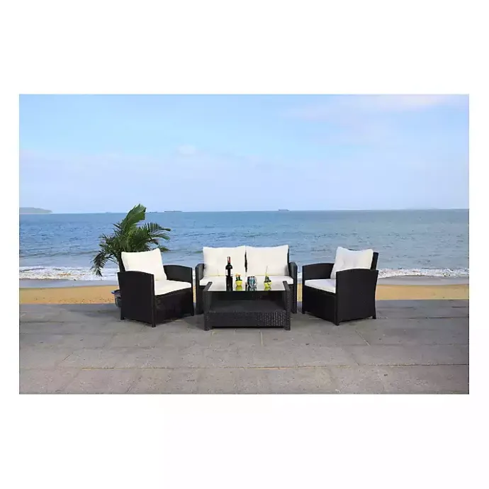 Discount Kirklands Home Black Wicker 4-pc. Deluxe Outdoor Living Set
