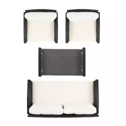 Discount Kirklands Home Black Wicker 4-pc. Deluxe Outdoor Living Set