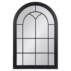 Sale Kirklands Home Windowpane Arch Geoffrey Mirror Black