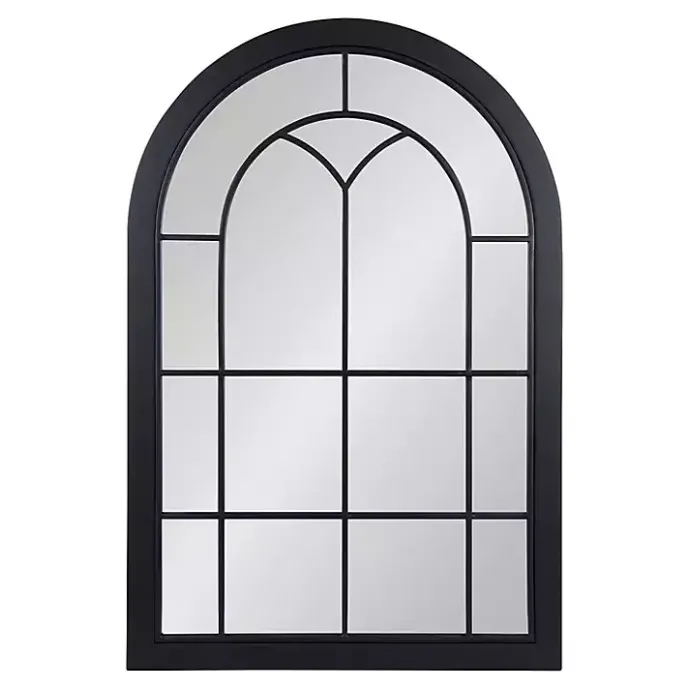 Sale Kirklands Home Windowpane Arch Geoffrey Mirror Black