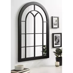 Sale Kirklands Home Windowpane Arch Geoffrey Mirror Black