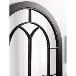 Sale Kirklands Home Windowpane Arch Geoffrey Mirror Black