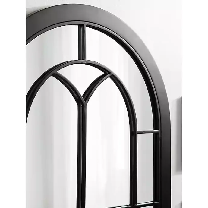 Sale Kirklands Home Windowpane Arch Geoffrey Mirror Black