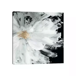 New Kirklands Home Black Wispy Peony Canvas Art Print