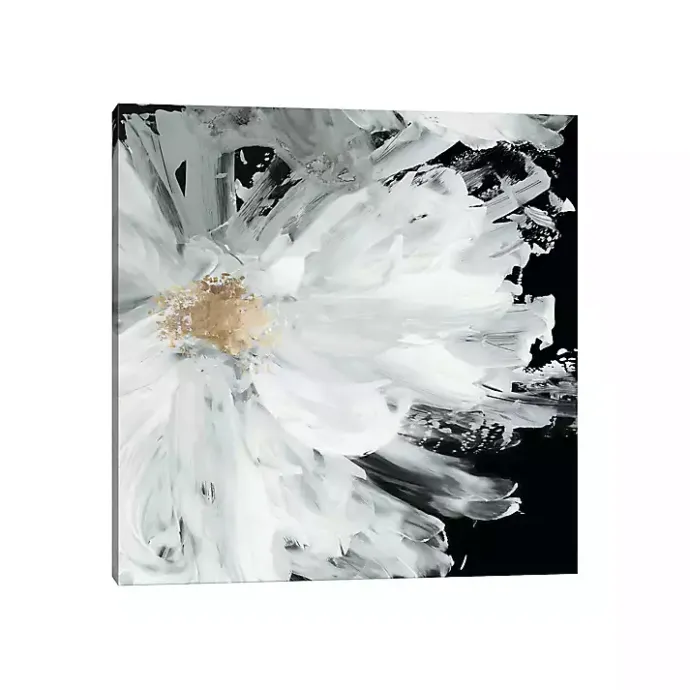 New Kirklands Home Black Wispy Peony Canvas Art Print