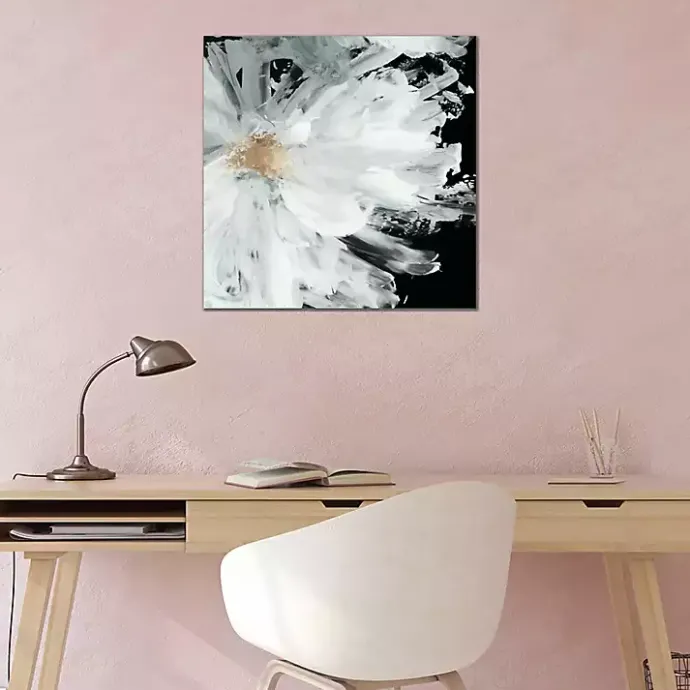 New Kirklands Home Black Wispy Peony Canvas Art Print