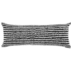 Clearance Kirklands Home Black Wispy Ways Tufted Stripe Lumbar Pillow