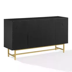 Outlet Kirklands Home Wood & Gold Metal Sideboard Black