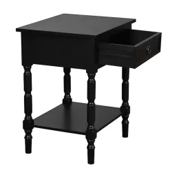 Outlet Kirklands Home Wood Barrett Accent Table Black