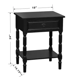Outlet Kirklands Home Wood Barrett Accent Table Black