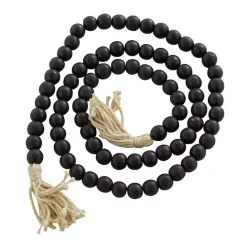 Online Kirklands Home Wood Beaded Tassel Garland Black