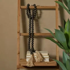 Online Kirklands Home Wood Beaded Tassel Garland Black