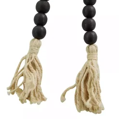 Online Kirklands Home Wood Beaded Tassel Garland Black