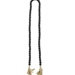 Online Kirklands Home Wood Beaded Tassel Garland Black