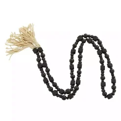 Clearance Kirklands Home Wood Beads Cream Tassel Garland Black