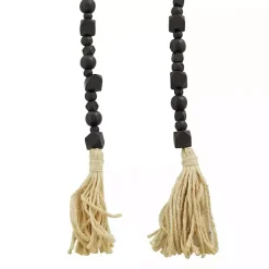 Clearance Kirklands Home Wood Beads Cream Tassel Garland Black