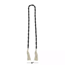 Clearance Kirklands Home Wood Beads Cream Tassel Garland Black
