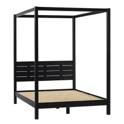 Online Kirklands Home Wood Canopy Full Bed Black