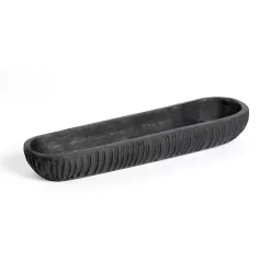 Clearance Kirklands Home Wood Carved Decorative Trough Bowl Black