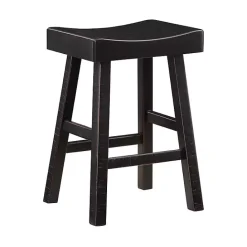 Online Kirklands Home Wood Counter Stools, Set of 2 Black