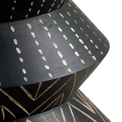 Clearance Kirklands Home Wood Curved Edge Accent Table Black