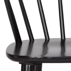 Hot Kirklands Home Wood Curved Spindle Dining Chairs, Set of 2 Black