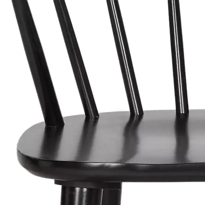 Hot Kirklands Home Wood Curved Spindle Dining Chairs, Set of 2 Black