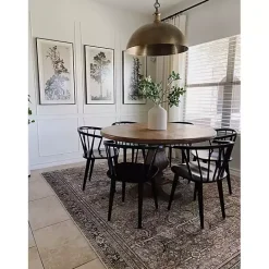 Hot Kirklands Home Wood Curved Spindle Dining Chairs, Set of 2 Black