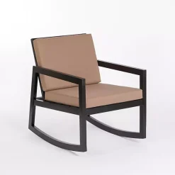 Hot Kirklands Home Black Wood Cushioned Rocker 3-pc. Conversation Set