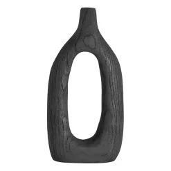 Outlet Kirklands Home Wood Cut-Out Vase, 14 in. Black