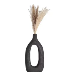 Outlet Kirklands Home Wood Cut-Out Vase, 14 in. Black